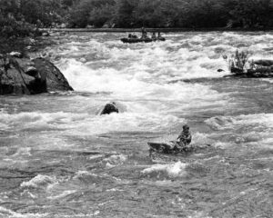 Kayak in a rapid