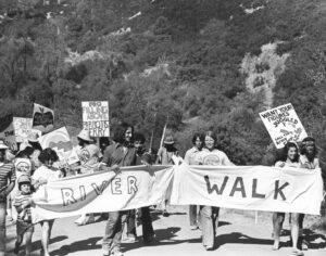 Melinda Wright and others marching