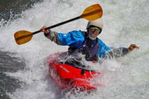 Richard Montgomery in a kayak
