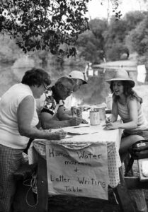 Gathering signatures at a table